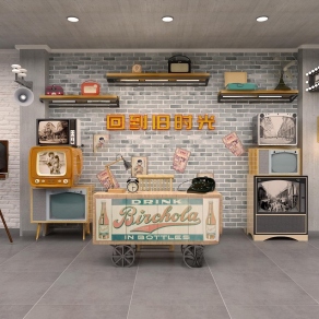 工业风复古橱窗3D模型下载